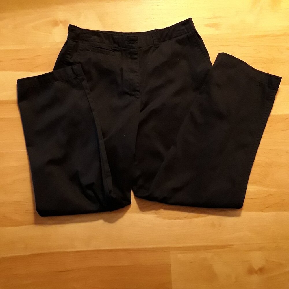White Stag, navy slacks, size 8 petite, fits tight in the waist, great condition